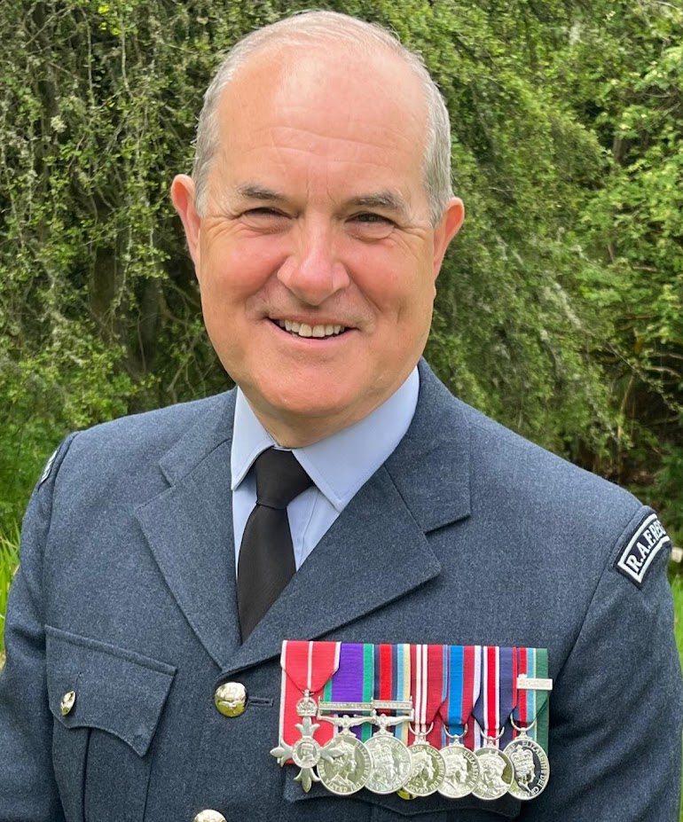 David Caddick in Royal Auxiliary Air Force uniform